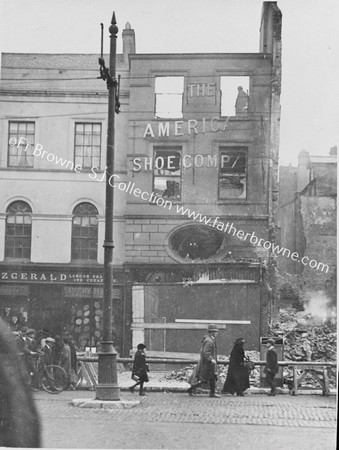 BURNED BUILDINGS FITZGERALDS AND AMERICAN SHOE COMPANY